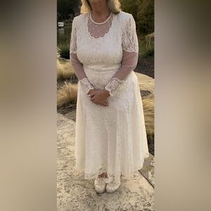 Plus size wedding dress off white